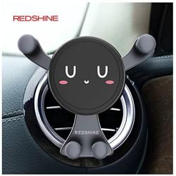 REDSHINE Car Mount Phone Holder Automatic Locking Universal Air Vent GPS Cell Phone Holder for Car for iPhone X/8/7/7P/6s/6P/5S, Galaxy S5/S6/S7/S8/S9,Note8 Google, LG, Huawei and More(Black2)