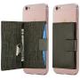 Cell Phone Card Holder Stick on Wallet Phone Pocket for iPhone, Android and All Smartphones (Olive Green)