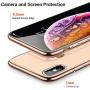 TORRAS Crystal Clear iPhone Xs Max Case, [Anti-Yellowing] Soft Silicone Shockproof TPU Slim Thin Protective Phone Cover Case for iPhone Xs Max 6.5 inch - Gold