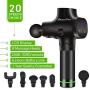 Massage Gun, Upgraded 20 Adjustable Speeds Handheld Vibration Deep Tissue Muscle Massager Device - with 6 Massage Heads and Portable Bag for Deep Muscle Tissue Massage
