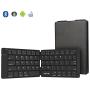 Foldable Bluetooth Keyboard, Jelly Comb Ultra Slim Foldable BT Keyboard B047 Rechargeable Pocket Sized Keyboard for All iOS Android Windows Laptop Tablet Smartphone and More (Black)