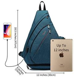 Tudequ Dry Wet Separation Sling Crossbody Chest Bag Backpack Casual Daypack for Men Women Teens