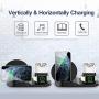 Wireless Charger, QI-EU 3 in 1 Fast Charging Station Compatible with Apple Watch and AirPods Pro, Qi-Certified Wireless Charging Stand for iPhone 11/11pro/11pro Max/X/XS/XR/Xs Max/8/8 Plus