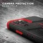 ZIZO Bolt Series iPhone 11 Pro Case - Heavy-Duty Military-Grade Drop Protection w/Kickstand Included Belt Clip Holster Tempered Glass Lanyard - Black/Red