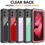 Huakay iPhone 11 Waterproof Case, Full Body 360° Protective Shockproof Dirtproof Sandproof IP68 Phone Case for iPhone 11 (Pink/Clear)(6.1inch)