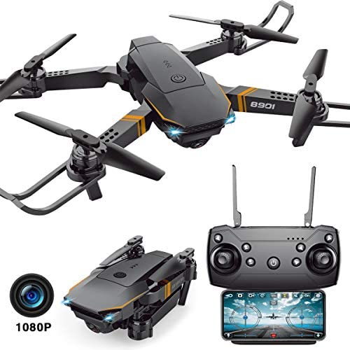 Sftoys Drone with Camera, WiFi 1080P HD Drone for Kids Adults Beginners, Foldable RC Quadcopter Drone, Live Video, Headless Mode,One Key Return, 3D Flips,App Control