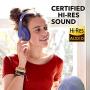 Anker Soundcore Life Q10 Wireless Bluetooth Headphones, Over Ear and Foldable, Hi-Res Certified Sound, 60-Hour Playtime and Fast USB-C Charging, Deep Bass, Aux Input (Blue) (A3032032)