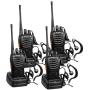Arcshell Rechargeable Long Range Two-Way Radios with Earpiece 4 Pack UHF 400-470Mhz Walkie Talkies Li-ion Battery and Charger Included Arcshell Rechargeable Long Range Two-Way Radios with Earpiece 4 Pack UHF 400-470Mhz Walkie Talkies Li-ion Battery and Charger Included