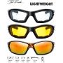 Motorcycle Riding Glasses Padded Frame Lens Block 100% UVB for Outdoor Activity Sport
