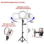 10” Led Ring Light with Stand and Phone Holder,Mini Selfie Ring Light Circle with Remote Control, 3 Light Modes and 10 Brightness Levels for Makeup, Photography, Live Streaming, Vlog SXIYA