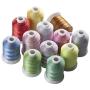 Simthreads 12 Variegated Colors Polyester Embroidery Machine Thread for Most Home Sewing Embroidery Machines 1100 Yards Each