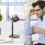 Cell Phone Stand, Phone Stand for Desk Height Adjustable, Tablet Stand Holder Desktop Phone Holder for Desk Compatible with All Mobile Phones,iPad, (Black) Cell Phone Stand, Phone Stand for Desk Height Adjustable, Tablet Stand Holder Desktop Phone Holder for Desk Compatible with All Mobile Phones,iPad, (Black)