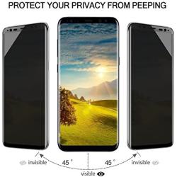 Galaxy S9 / S8 Privacy Screen Protector,Tempered Glass Anti Glare/Spy Anti-Scratch No Bubble 9H Hardness 3D Touch ，Compatible with Samsung Galaxy S9 / S8