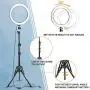 10 inch Ring Light with Tripod Stand - Foleto LED Camera Selfie Light Ring with iPhone Tripod and Phone Holder for Video Photography Makeup Live Streaming, Compatible with iPhone and Android Phone 10 inch Ring Light with Tripod Stand - Foleto LED Camera Selfie Light Ring with iPhone Tripod and Phone Holder for Video Photography Makeup Live Streaming, Compatible with iPhone and Android Phone