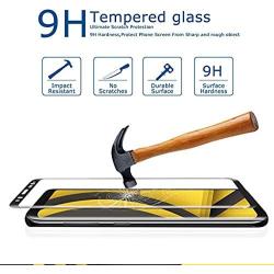 [2-Pack] Galaxy S8 Tempered Glass Screen Protector,[Black][Case-Friendly][No Bubbles][Easy to Install][Anti Fingerprint][Full Coverage] Screen Protector Compatible Samsung Galaxy S8