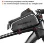 Bike Phone Front Frame Bag Bicycle Bag Waterproof Bike Phone Mount Top Tube Bag Bike Phone Case Holder Accessories Cycling Pouch Compatible with iPhone 11 XS Max XR Below 6.5”