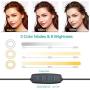 QWOO 6 Selfie Ring Light with Phone Holder, Flexible Cell Phone Stand and Desk Clamp LED Light for Live Streaming Video Recording