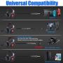 K8 Gaming Headset - Updated Headset Gaming For PS4 New Xbox One, Stereo Over-ear Headphones & Noise-canceling Microphone With Mic For PC Computer Mac Laptop Nintendo Switch Games Black Blue