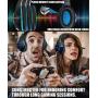 Blue Gaming Headset,Computer Headsets PC 3.5mm Plug Headphones,Lightweight Headset,LED Light,Volume Control,Noise Canceling Mic,for PS4,PC,Xbox ONE,Tablet,Phone,Laptop,Mac Controller (Blue)