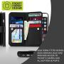 Gear Beast Crossbody Cell Phone Wallet Case Compatible with iPhone X & Xs, Dual Folio Slim Flip Folio Wallet Case with Seven Card Slots Including Transparent ID Holder and 48 to 54 Inch Strap