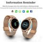 LIGE Smart Watch with Heart Rate Monitor Blood Pressure Sleep Monitor Smart Bracelet IP68 Waterproof Step Tracker Calorie Counter Fitness Tracker Watch Diamond Gold Mesh for Men Ladies