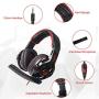 Sades Newly SA810 Over Ear Stereo Bass Gaming Headset Headphones with Noise Isolation Microphone for New Xbox One PC PS4 Laptop Phone Nintendo Switch(Red)