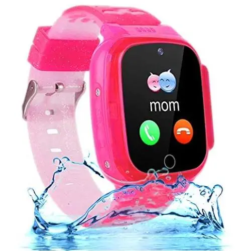 Kids Waterproof Smartwatch Phone Girls Boys with LBS Tracker Two-Way Call SOS 1.44" HD Touch Screen Camera Voice Chat Game Flashlight Alarm Clock Cellphone Wrist Gizmo Watch Toys Gifts (Crystal Pink) Kids Waterproof Smartwatch Phone Girls Boys with LBS Tracker Two-Way Call SOS 1.44" HD Touch Screen Camera Voice Chat Game Flashlight Alarm Clock Cellphone Wrist Gizmo Watch Toys Gifts (Crystal Pink)