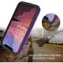 Case for iPhone 11 Pro Max 2019, Waterproof Case Dual Layer with Built in Screen Protector Slim Fit Full Body Cover Clear Case Anti-Drop Daily Use Bumper Compatible with iPhone 11 Pro Max 6.5 (Purple)