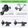 Windshield Phone Stand for Car, Dashboard Phone Mount 360° Rotation Stretchable One Touch Car Holder Compatible for iPhone 8 Plus X XR XS MAX 7 6s Samsung S10 S8 S9 Plus S7 Note 9 8 LG G5 G6 Nexus 5X