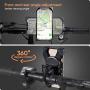 Bike Phone Mount,Phone Holder for Motorcycle - 360°Rotation Bike Mount,One-Switch Lock,Universal Bike Phone Holder Compatible with iPhone 11 Xs Max XR X 8 7 6 Plus Samsung S10+ S9 S8, Note 10 9 8