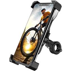 JHVW Bike Phone Mount,360°Rotation Bicycle & Motorcycle Handlebar Phone Holder for iPhone Android GPS Other Devices Between 4 to 7 inches