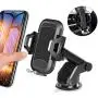 Car Phone Mount, HENKUR Cell Phone Holder for Car Dashboard Windshield Air Vent, Upgraded Phone Stand Strong Suction Compatible with iPhone 11 pro Max X Xs XR 8 7 6s Plus SE, Galaxy S7,8,9,10 (Black)
