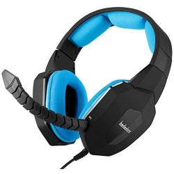 PS4 Xbox one 3.5mm Stereo Gaming Headset for Playstation 4 Xbox 1 PC Smartphone Tablet and Mac with Detachable Microphone (Blue)