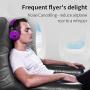 COWIN E7 Active Noise Cancelling Bluetooth Headphones with Microphone Deep Bass Wireless Headphones Over Ear, Comfortable Protein Earpads, 30H Playtime for Travel Work TV Computer Phone - Purple