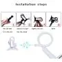 Universal Cell Phone Holder, Lazy Bracket Mobile Phone Stand, Flexible Gooseneck Long Arm Clip by AUXO-FUN (White) Universal Cell Phone Holder, Lazy Bracket Mobile Phone Stand, Flexible Gooseneck Long Arm Clip by AUXO-FUN (White)