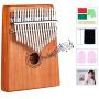 Kalimba 17 Keys Thumb Piano with Study Instruction and Tune Hammer, Finger Piano Christmas Gift for Music Fans Kids Adults