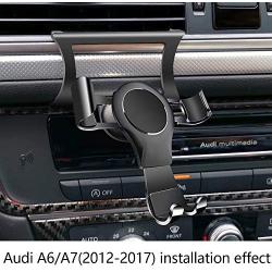 LUNQIN Audi A6 A7 2012-2018 Car Phone Holder Auto Accessories Navigation Bracket Interior Decoration Mobile Cell Phone Mount