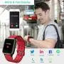Willful Smart Watch for Android Phones Compatible iPhone Samsung IP68 Swimming Waterproof Smartwatch Sports Watch Fitness Tracker Heart Rate Monitor Digital Watch Smart Watches for Men Women Red