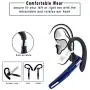 Reaton Bluetooth Headset, Phone Wireless Bluetooth Earpiece W/Noise Cancelling Mic,10-Hr Playing Time, Hands Free Wireless Headphone for Cell Phone-Compatible with iOS, Android-Blue