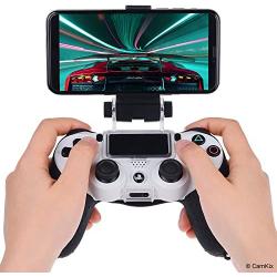 CamKix Compatible Phone Mount and Skin Replacement for PS4 Controller - Ideal for PS4 Remote Play/Mobile Gaming - Adjustable Viewing Angle and Grip