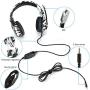 Anksono Stereo Gaming Headset for Playstation 4, Xbox One, Nintendo Switch, 3.5mm Wired Bass Noise Cancelling Headphones with Mic and Volume Control for Laptop PC Mac iPad iPhone Games, White Camo