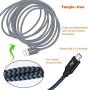 Micro USB Cable PS4 15FT,iSeeker Black Extra Long Durable Braided Type A Male to Micro-B Male Charging Data Cord Compatible Samsung Galaxy S6 S7 Edge, PS4 Controller, BLU, Moto, Nexus, LG, Smartphone