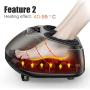 Arealer Foot Massager Machine with Heat, Shiatsu Foot Massagers with Remote Control & LCD Display, 5 Mode with Air Compression, Kneading Foot Massage for Blood Circulation & Plantar Fasciitis