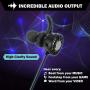 Insten 3.5mm Gaming Earbuds with Mic Audio, In-Ear Headset Stereo Headphone with Detachable Dual Microphone Compatible with PS4, Nintendo Switch Lite, PC Mobile Game & Cell Phone Laptop Tablet - Black