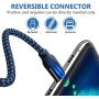 iPhone Charger, Lightning Cable 3Pack （3FT 6FT 10FT） to USB Syncing Data and Nylon Braided Cord Charger for iPhone XS/Max/XR/X/8/6Plus/6S/7Plus/7/8Plus/SE/iPad and More-BlackBlue