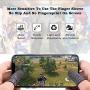 Mobile Game Controllers Finger Sleeve Sets,Anti-Sweat Breathable Soft Full Touch Screen Thumb Sleeves Sensitive Shoot and Aim for PUBG Mobile/Rules of Survival/Knives Out for Android & iOS(12Pack)