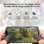 Mobile Game Controllers Finger Sleeve Sets,Anti-Sweat Breathable Soft Full Touch Screen Thumb Sleeves Sensitive Shoot and Aim for PUBG Mobile/Rules of Survival/Knives Out for Android & iOS(12Pack)