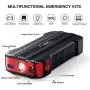 joyroom Jump Starter Battery Pack, [8 Protect TECH] 800A & 12V &15000mAh Car Portable Emergency Power Pack (Up to 7L Gasoline and 5.5L Diesel Engines) with Smart Jumper Cables QC 3.0 USB Output