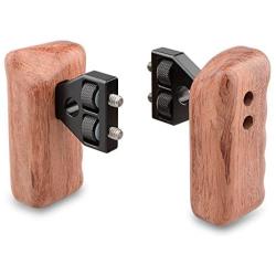 CAMVATE DSLR Wooden Handle Grip with Connector for DV Video Camera Cage(1 Pair)