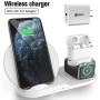 Wireless Charger for AirPods Pro, Coobetter 3 in 1 Wireless Charging Station,Wireless Charging Stand Watch Charger Compatible with iPhone 11/11 pro /11 Pro Max/Xs/XS Max/XR/X / 8 /8P (White)